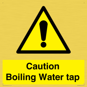 Caution Boiling Water Tap